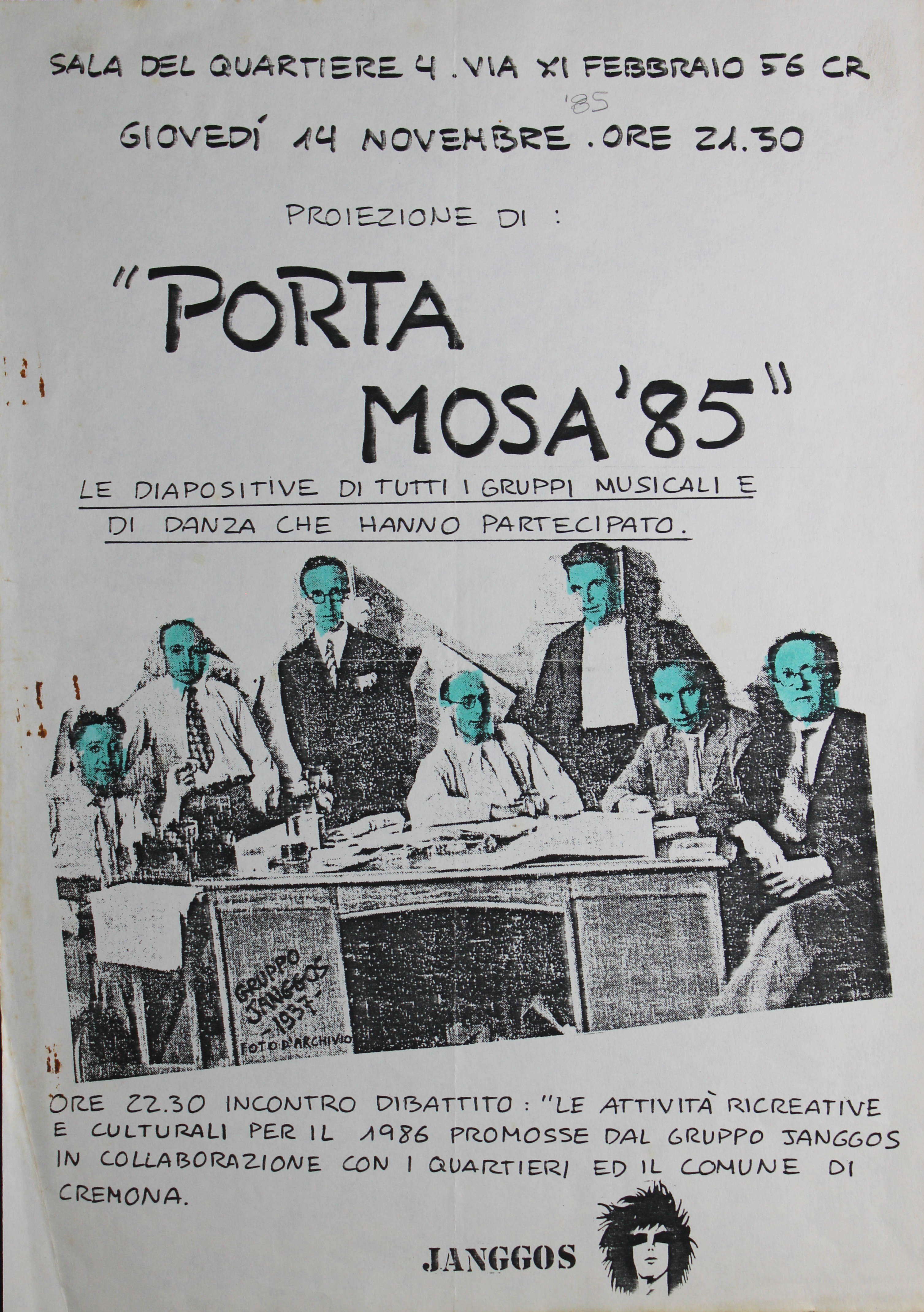 Porta Mosa 1985 - Proiezione